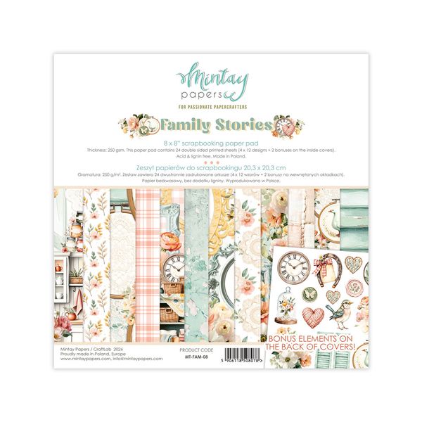 Mintay Family Stories 8 x 8 Paper Pad