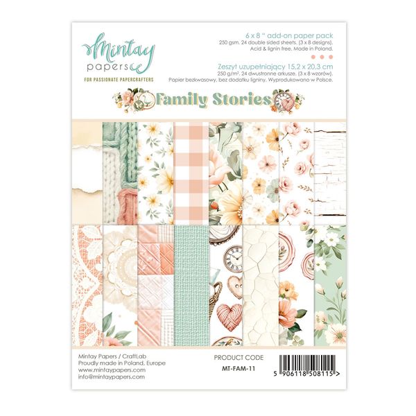 Mintay Family Stories 6 x 8 Add-On Paper Pad