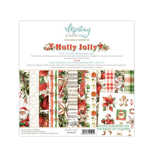 Mintay Holly Jolly 8 x 8  Paper Pad