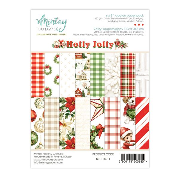 Mintay Holly Jolly 6 x 8 Add-On Paper Pad