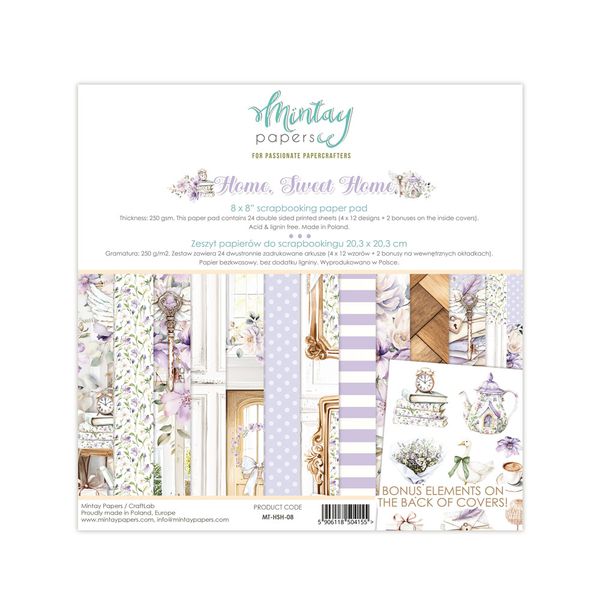 Mintay Home, Sweet, Home 8 x 8  Paper Pad