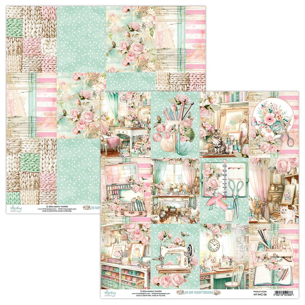 Mintay In My Craftroom 06 12x12 DS Paper