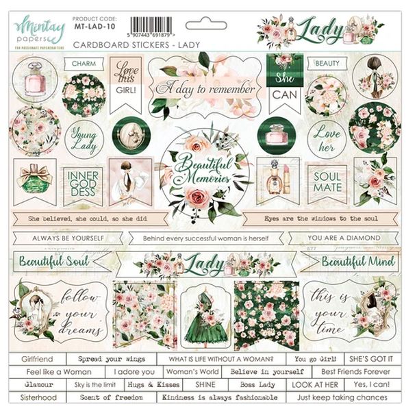 Mintay Lady Cardboard Stickers