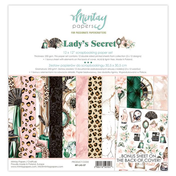 Mintay Lady's Secret 12 x 12 Paper Set