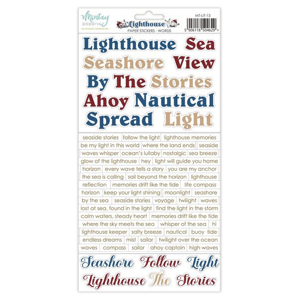 Mintay Lighthouse 6 x 12 Paper Sticker Words