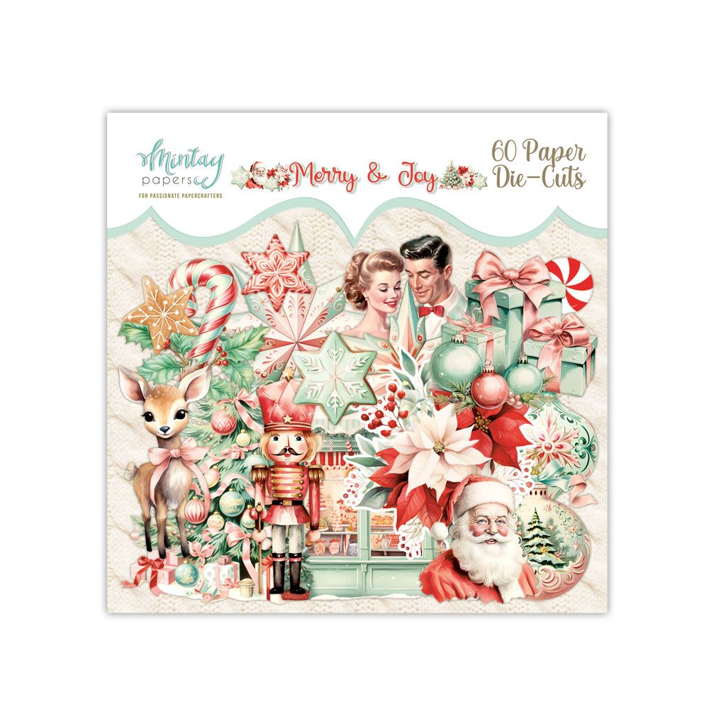 Mintay Merry & Joy Paper Die-Cuts, 60 pcs