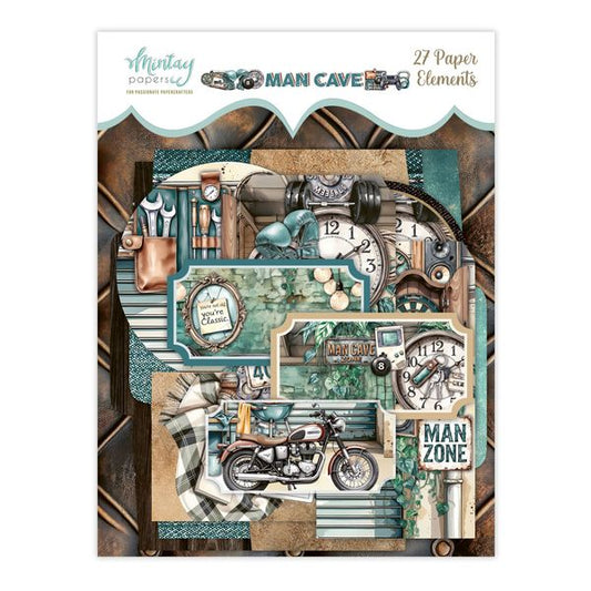 Mintay Man Cave Paper Elements, 27 pcs
