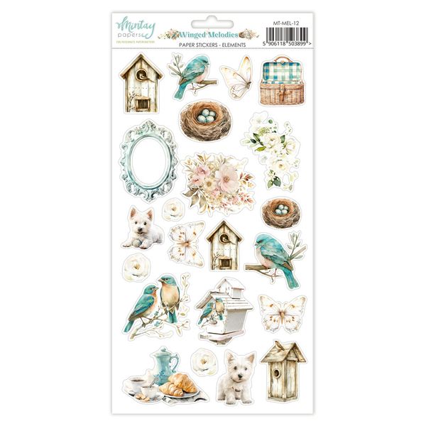 Mintay Winged Melodies 6 x 12 Paper Stickers  - Elements