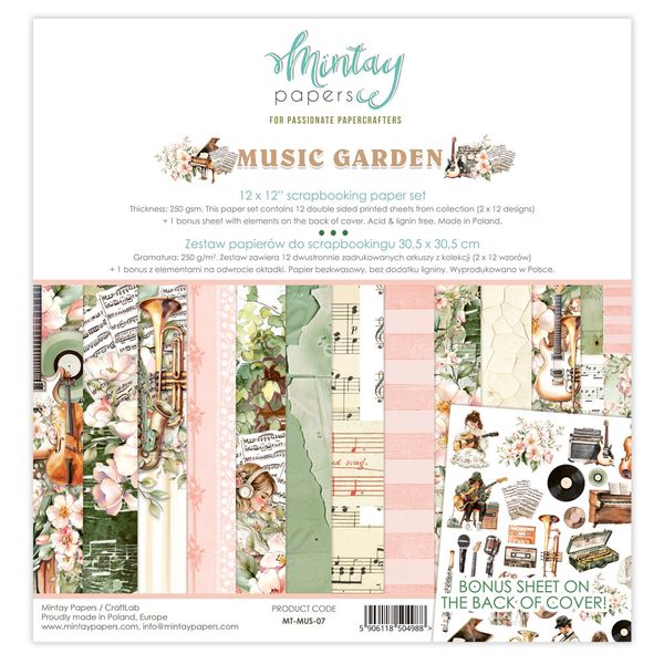 Mintay Music Garden 12 x 12 Paper Set