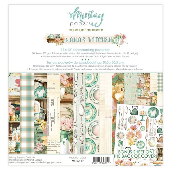 DISC - Nana's Kitchen 12x12 Paper Set