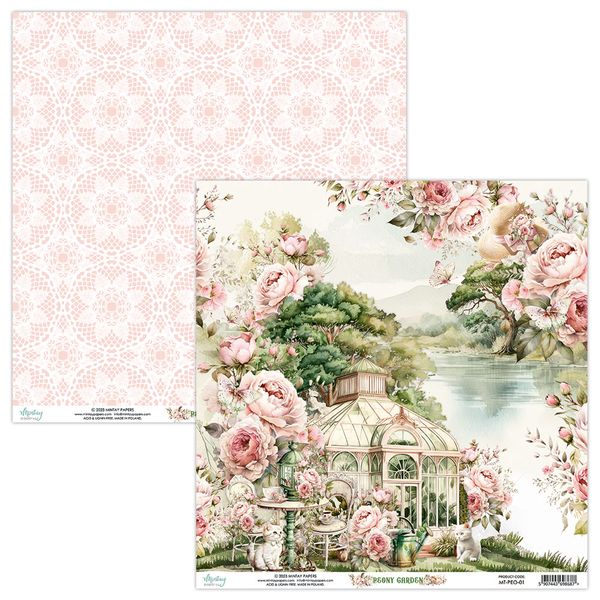 Mintay Peony Garden 01 12 x 12 DS Paper