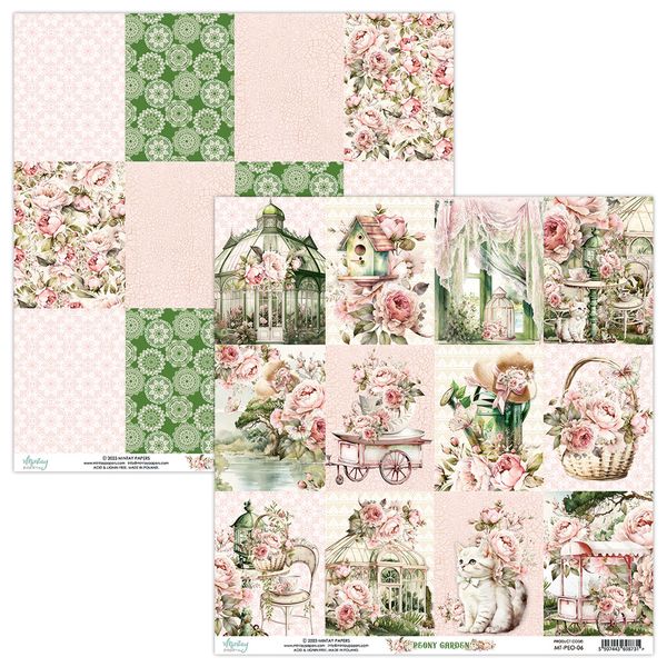 Mintay Peony Garden 06 12 x 12 DS Paper