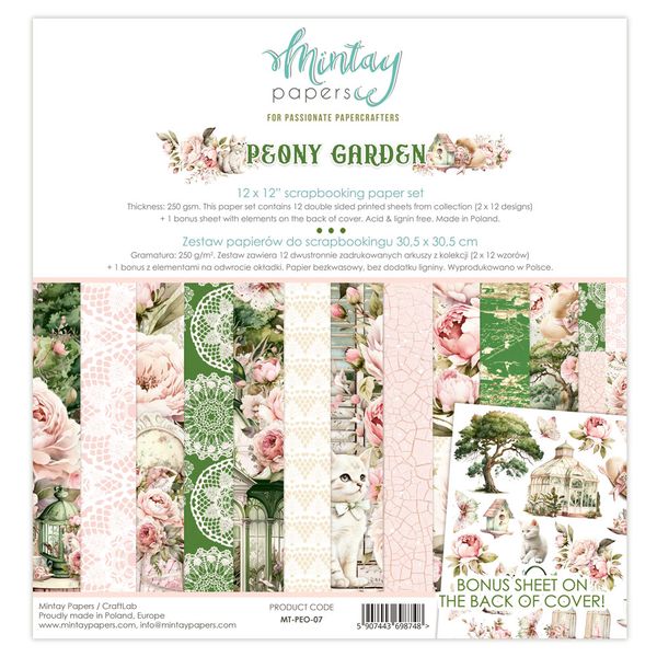 Peony  Garden 12x12 Pad
