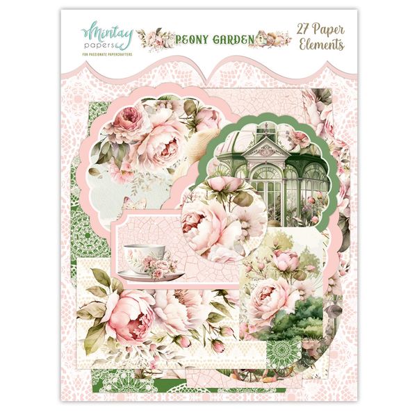 Mintay Peony Garden Paper Elements