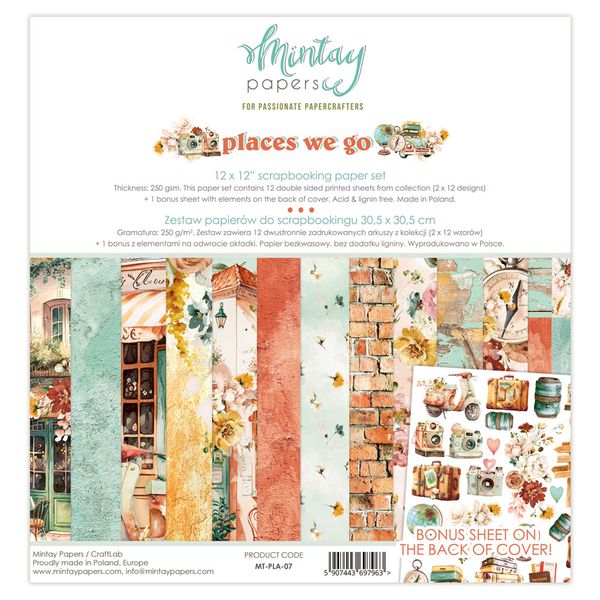 DISC - Places We Go 12x12 Pad