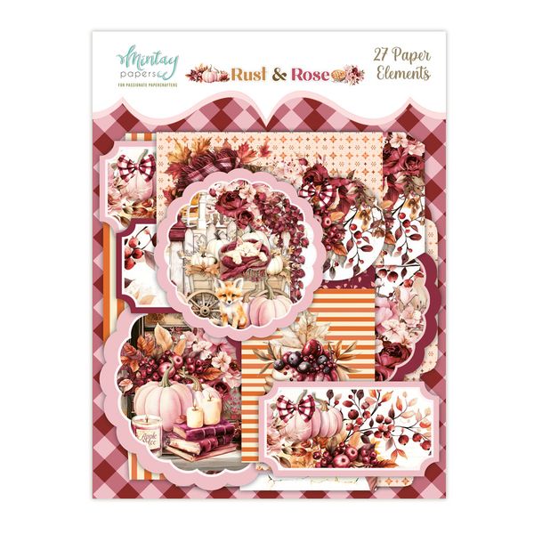 Mintay Paper Elements - Rust & Rose, 27 pcs