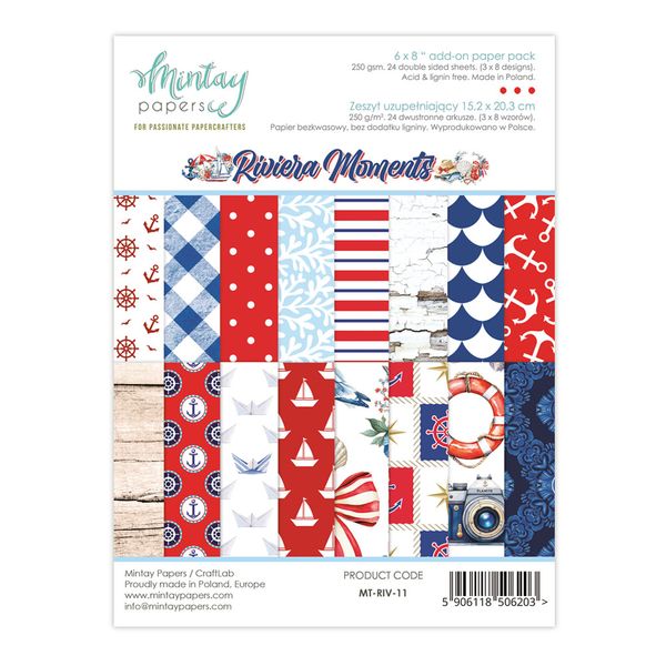 Mintay 6 x 8 Add-On Paper Pad - Riviera Moments