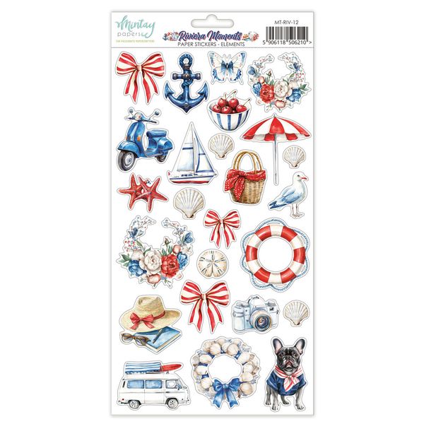 Mintay 6 x 12 Paper Stickers - Riviera Moments - Elements