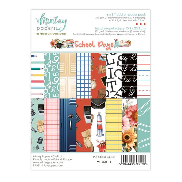 Mintay School Days 6 x 8 Add-On Paper Pad