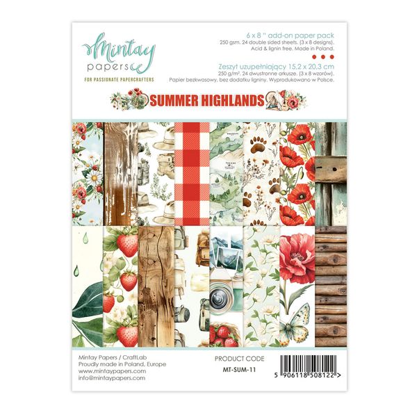 Mintay 6 x 8 Summer Highlands Add-On Paper Pad
