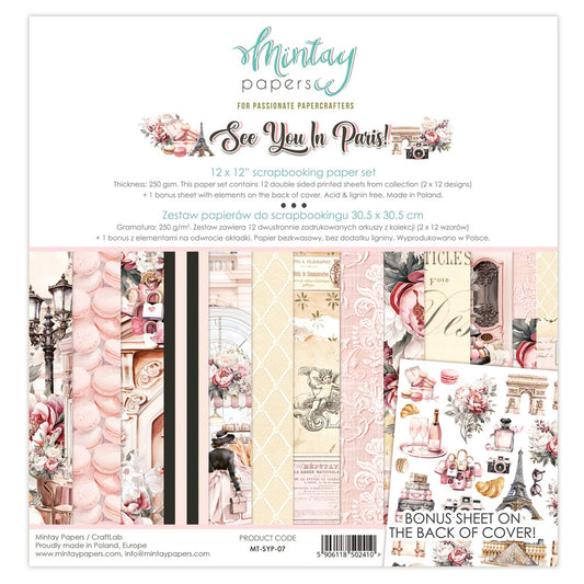12 x 12 Paper Set - See You In Paris