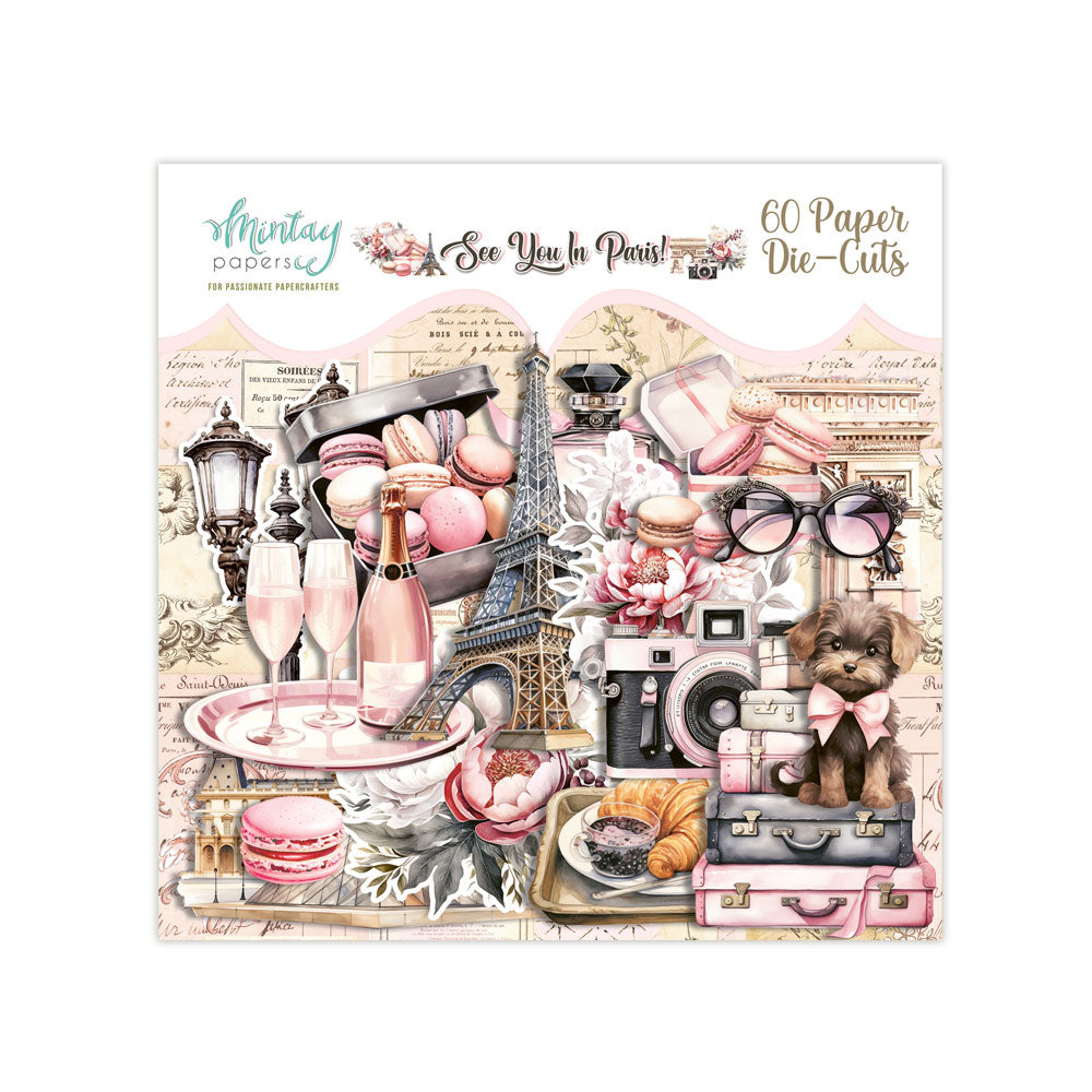 Paper Die-Cuts - See You In Paris, 60 pcs