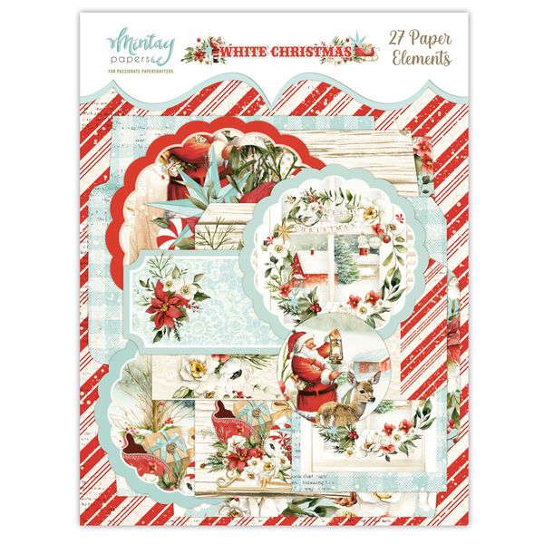 White Christmas Paper Elements