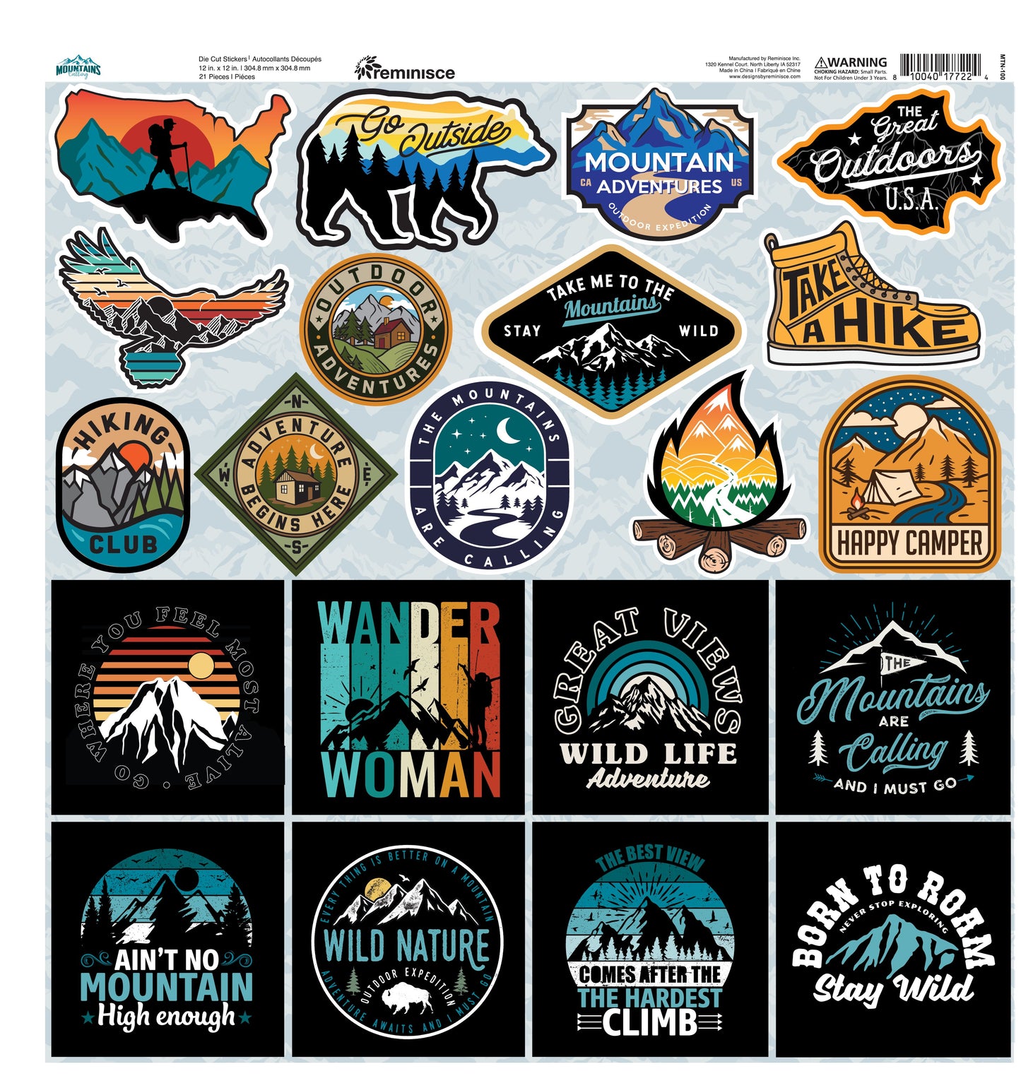 Reminisce DISC - Mountains Calling Stickers