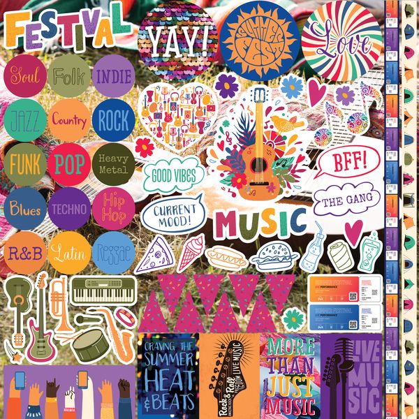 Reminisce Music Festival 12x12 Sticker