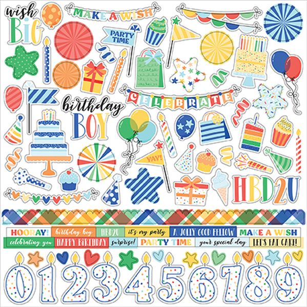 Make a Wish Birthday Boy Element Sticker
