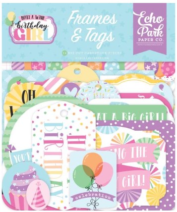 Echo Park Frames & Tags, Make A Wish Birthday Girl