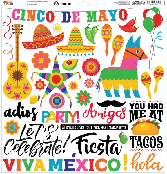 Reminisce Mexican Fiesta 12x12 Custom Sticker