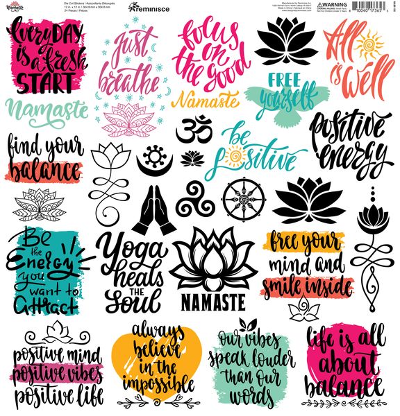 Reminisce Namaste 12X12 Sticker