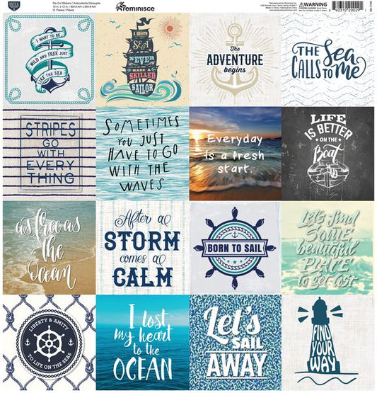 Reminisce Nautical Mood 12x12 Custom Stickers