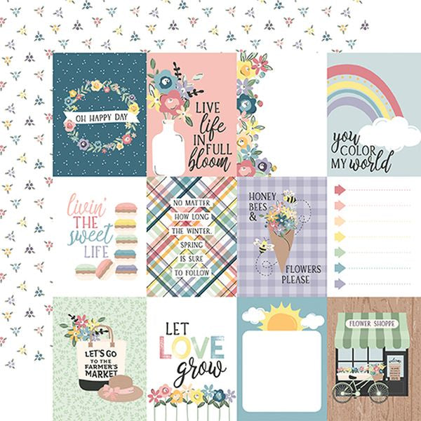 New Day 3x4 Journaling Cards DS 12x12 DS Paper (1 Sheet)