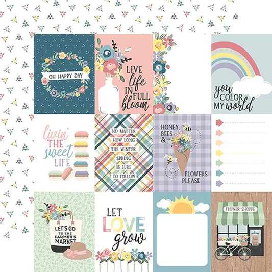 New Day 3x4 Journaling Cards DS 12x12 DS Paper (1 Sheet)
