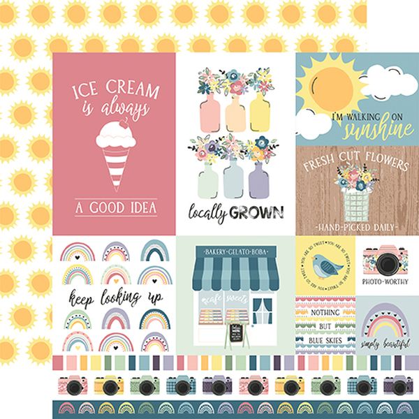 New Day Multi Journaling Cards DS 12x12 DS Paper (1 Sheet)