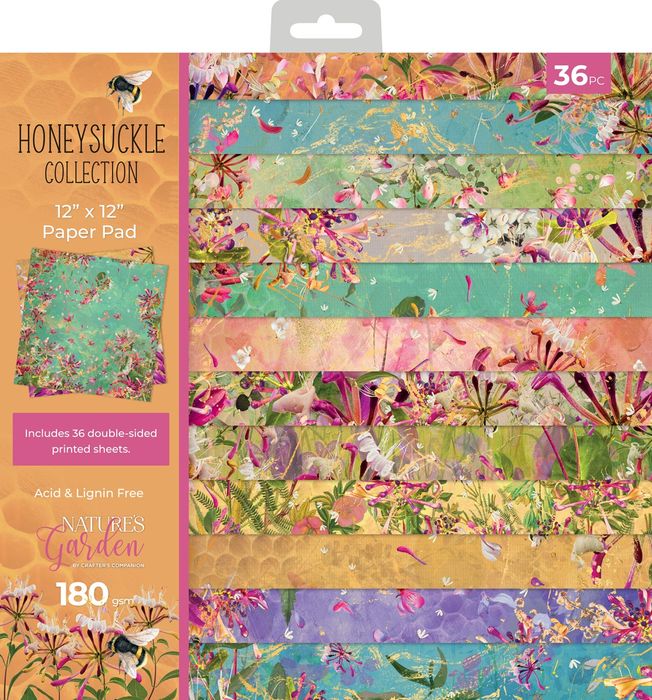 Nature's Garden Honeysuckle Paper Pad 12"X12"-Honeysuckle