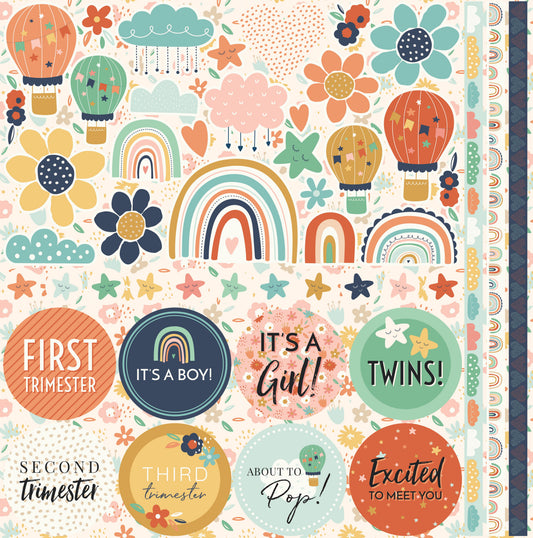 Reminisce 9 Months 12x12 Sticker
