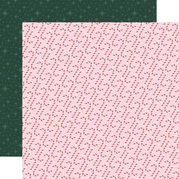 Echo Park North Pole Christmas: Sweet Candy Canes 12x12 DS Paper (1 Sheet)