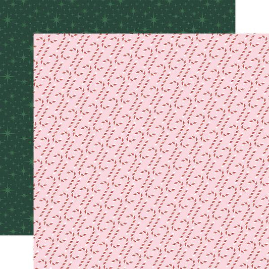 Echo Park North Pole Christmas: Sweet Candy Canes 12x12 DS Paper (1 Sheet)