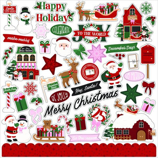 Echo Park North Pole Christmas Element Sticker