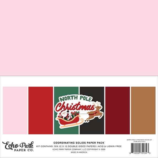 Echo Park North Pole Christmas Solids Kit