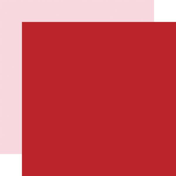 Echo Park North Pole Christmas: Red / Pink 12x12 DS Coordinating Solid Paper (1 Sheet)