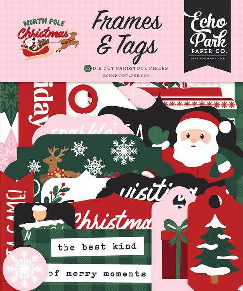 Echo Park North Pole Christmas Frames & Tags