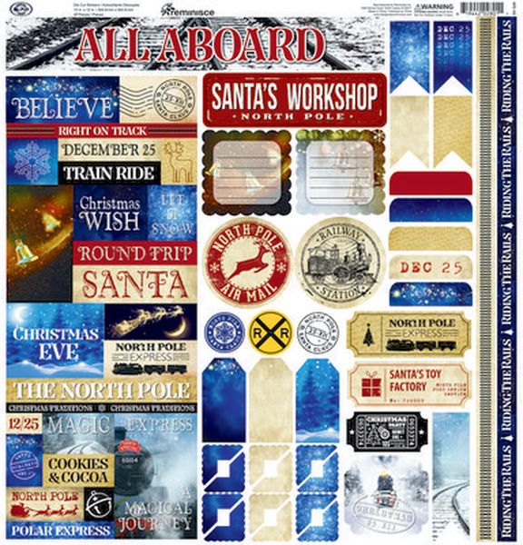 Reminisce North Pole Express 12x12 Combo Stickers