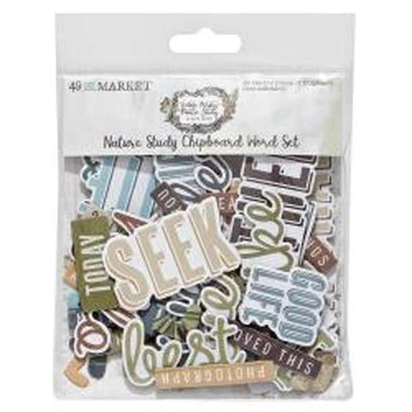 Nature Study: Chipboard Word Se