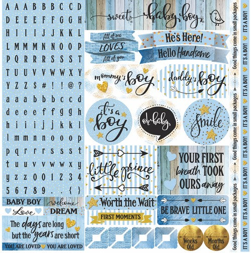 Reminisce Oh Baby Boy Alphabet Stickers