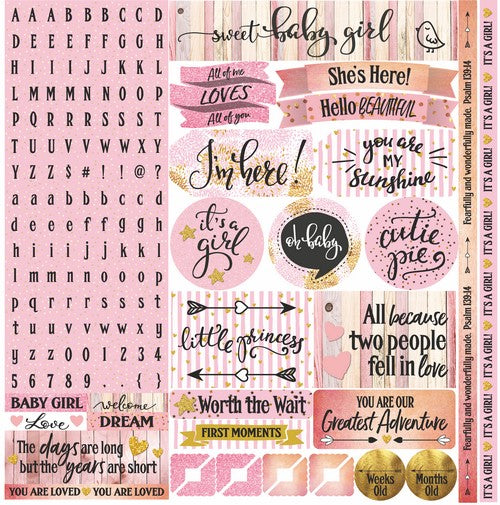 Reminisce Oh Baby Girl Alphabet Stickers