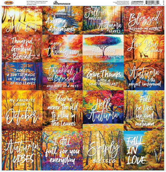 Reminisce October Roads 12 x12 Custom Stickers
